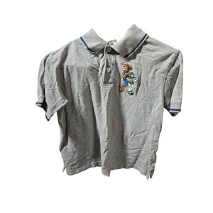 Kids‎ Gray Polo Shirt Buzz Lightyear Woody Toy Story Embroidered 4/5 medium